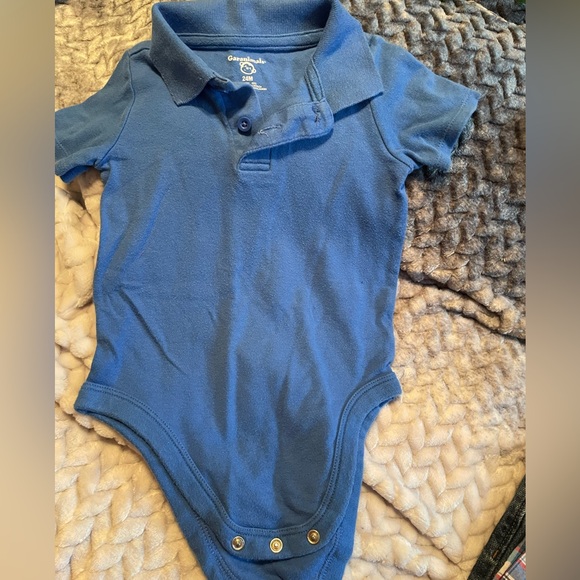 Lot of 3~Baby Boy’s Jeans, Onesie w collar, plaid drawstring shorts Size:18-24 M - Picture 4 of 10